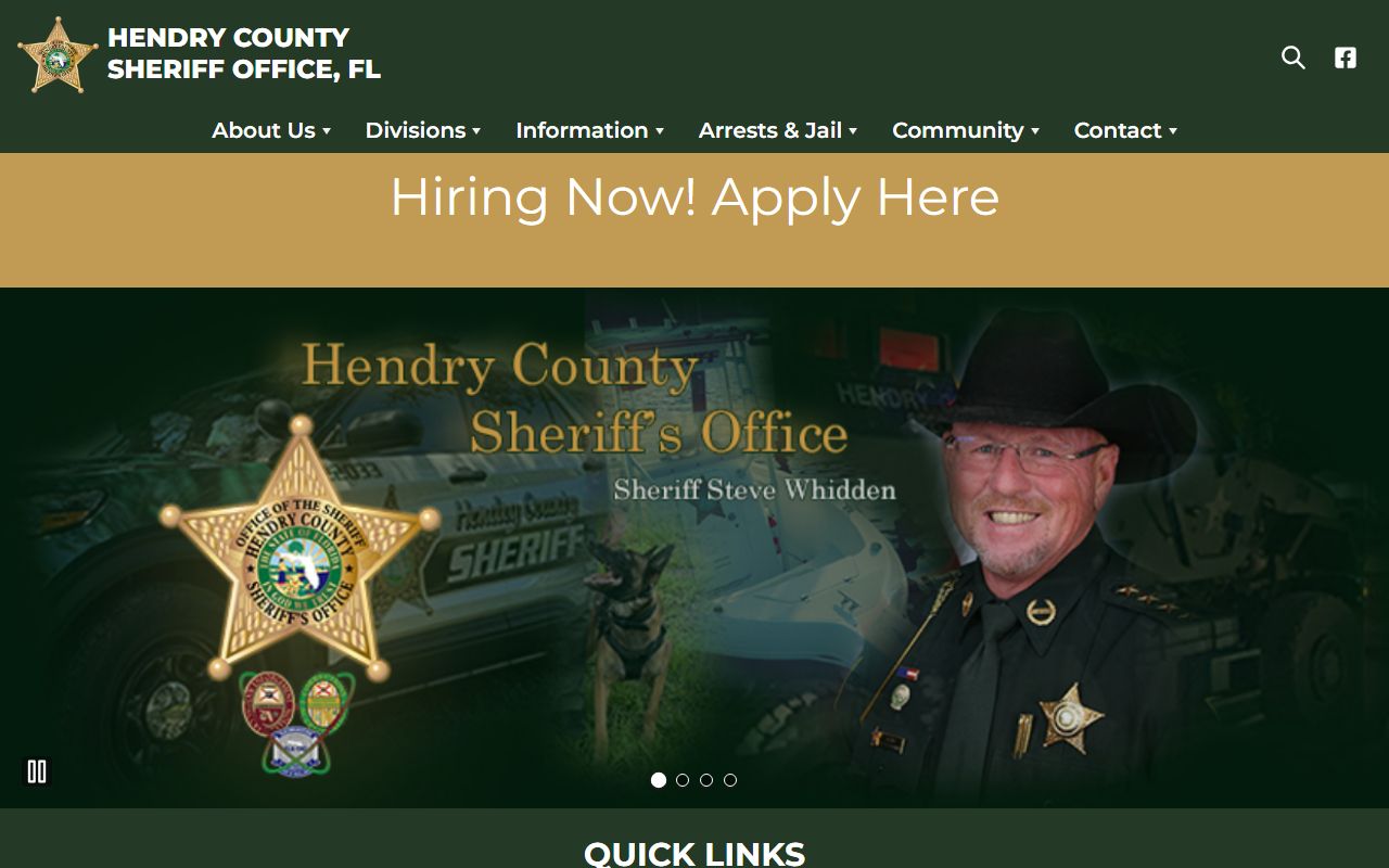 Hendry County Sheriff's Office homepage