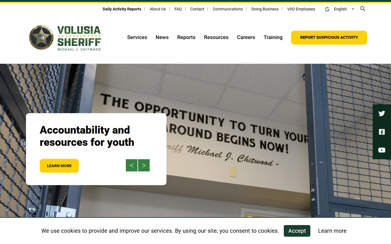 Volusia County Sheriff's Office homepage