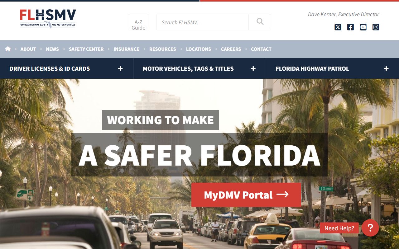 Florida Highway Safety and Motor Vehicles homepage