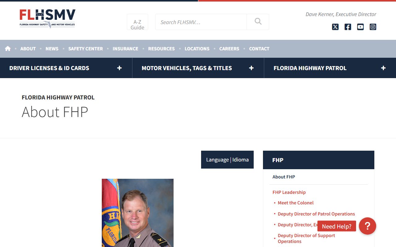 Florida Highway Patrol main webpage